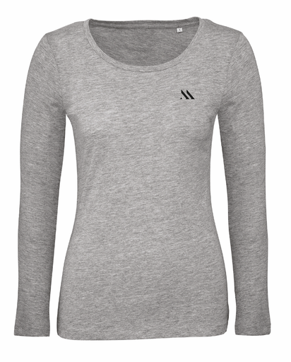 Long sleeve T-Shirt grey girls 100% cotton