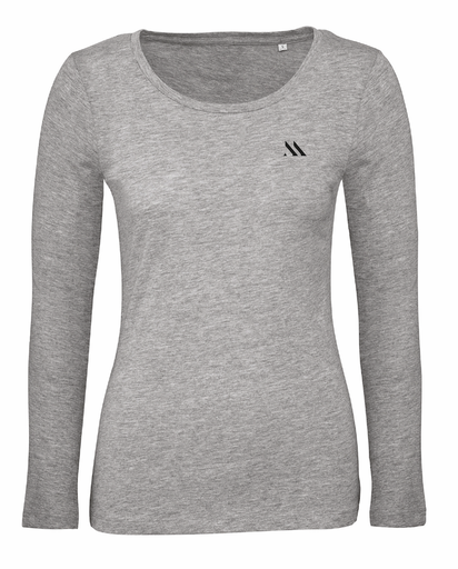 T-shirt longues manches gris filles 100% coton